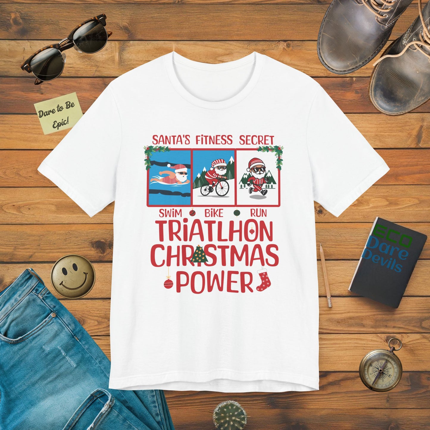 Santa's Fitness Secret Triathlon Christmas Power