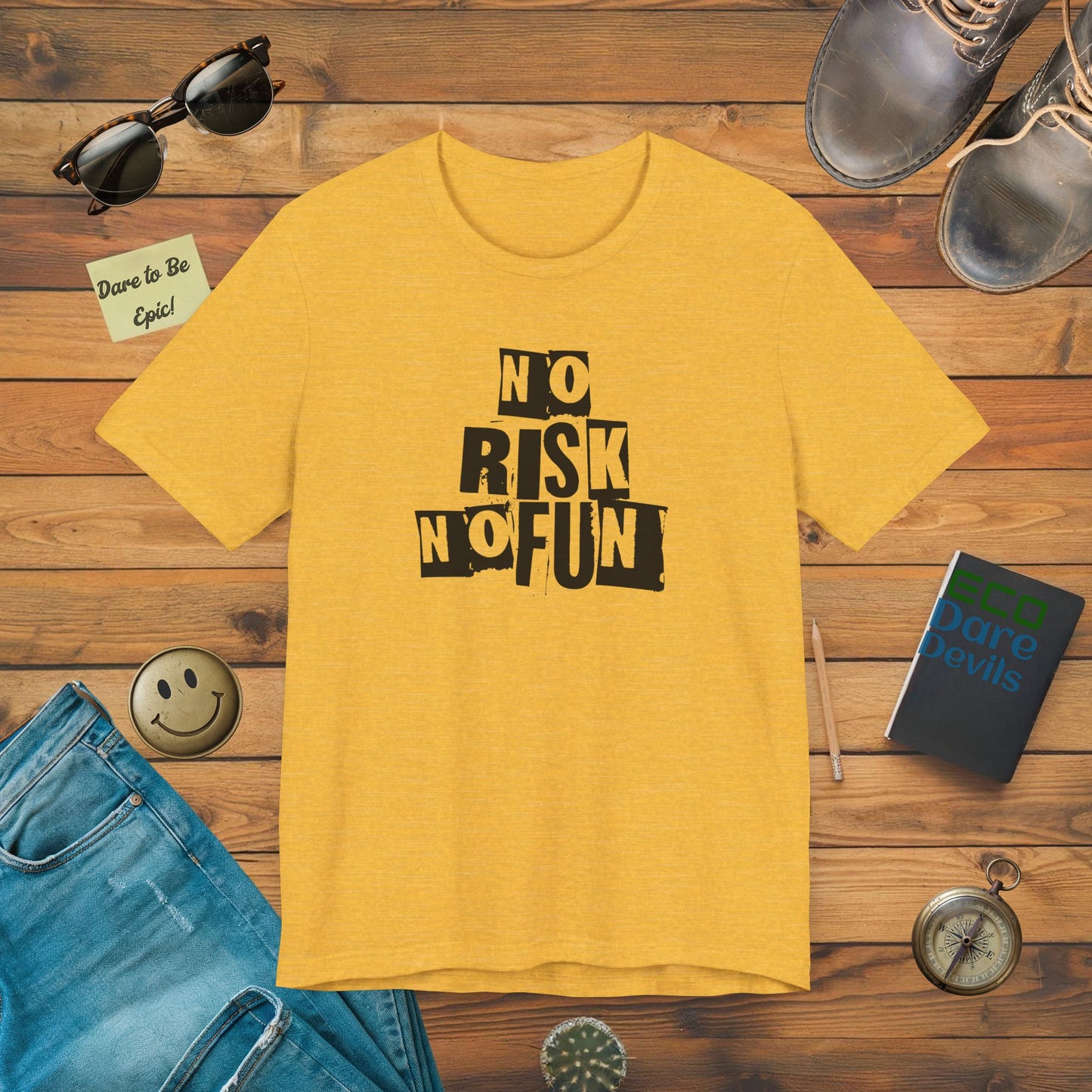 No Risk No Fun Motivational T-Shirt