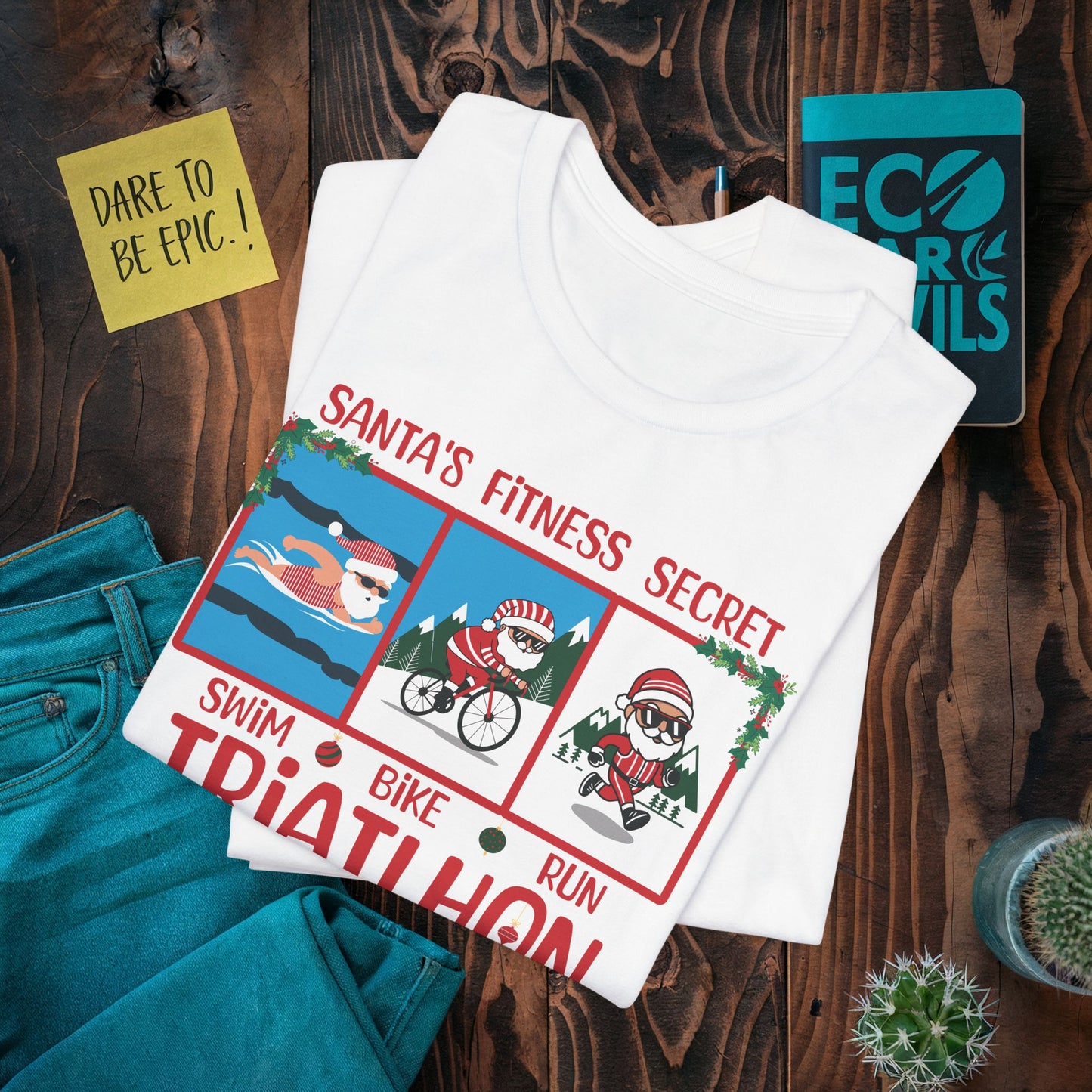 Santa's Fitness Secret Triathlon Christmas Power