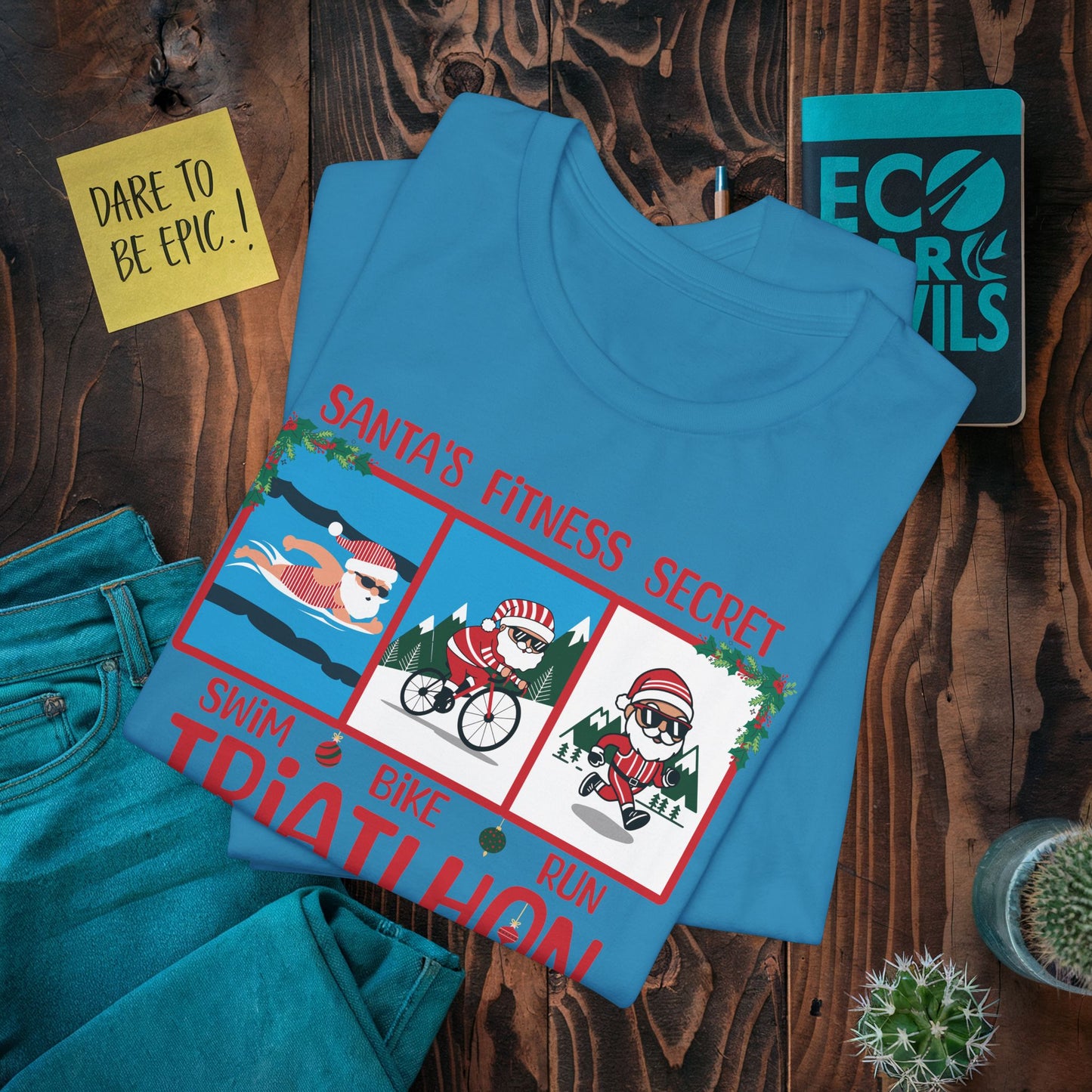 Santa's Fitness Secret Triathlon Christmas Power