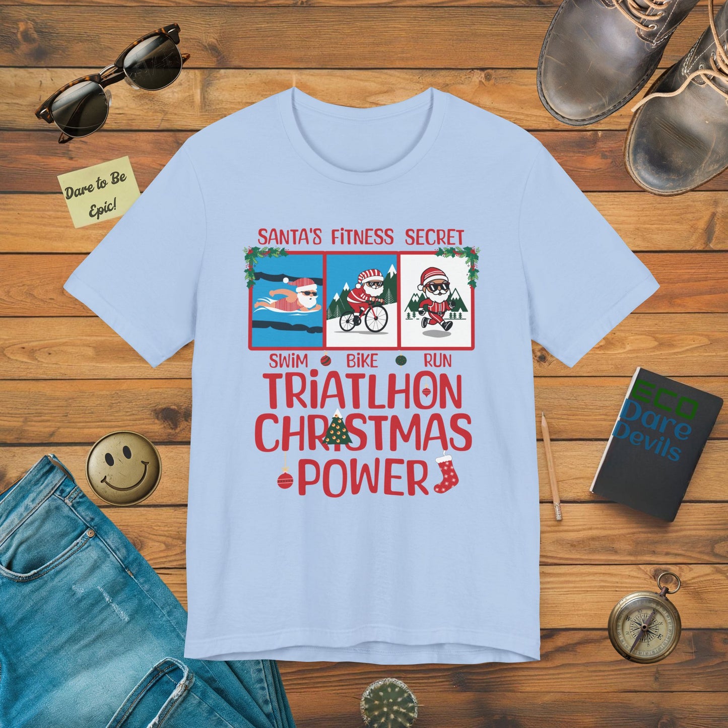 Santa's Fitness Secret Triathlon Christmas Power