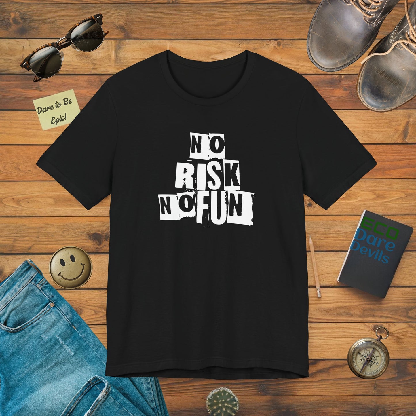 No Risk No Fun Motivational T-Shirt