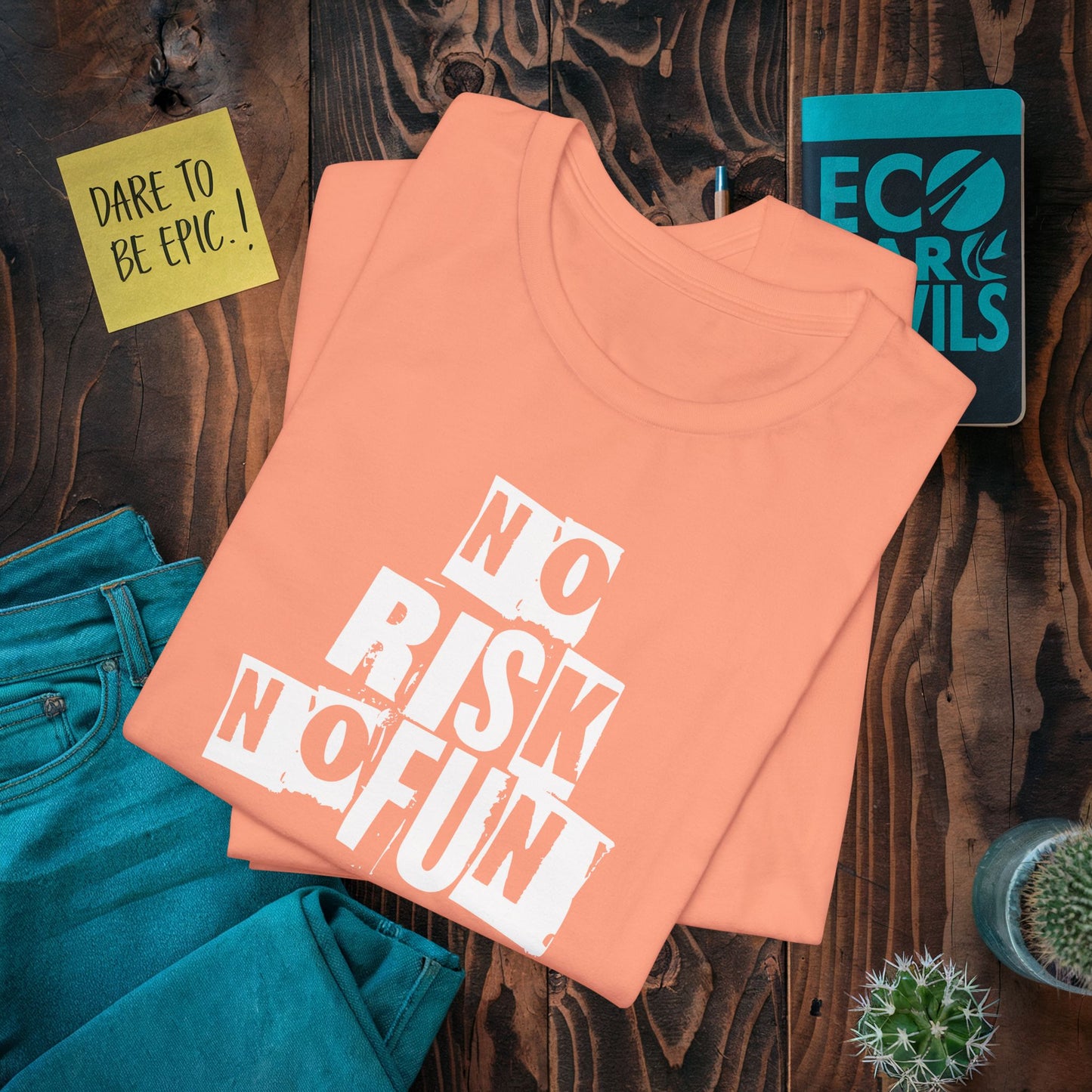 No Risk No Fun Motivational T-Shirt