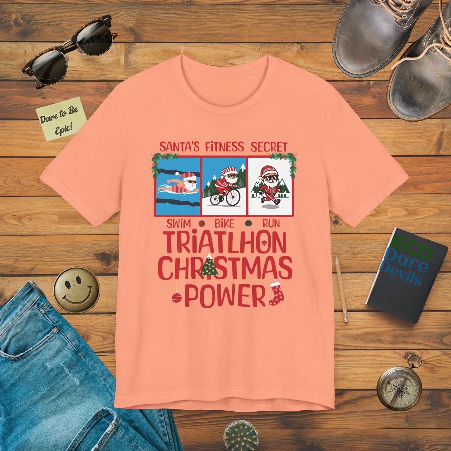 Santa's Fitness Secret Triathlon Christmas Power