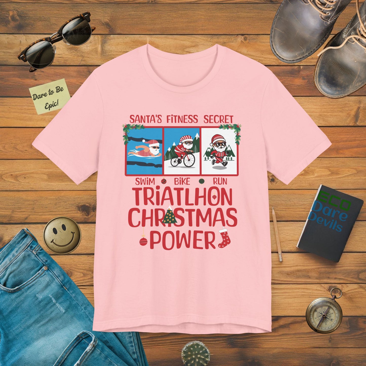 Santa's Fitness Secret Triathlon Christmas Power