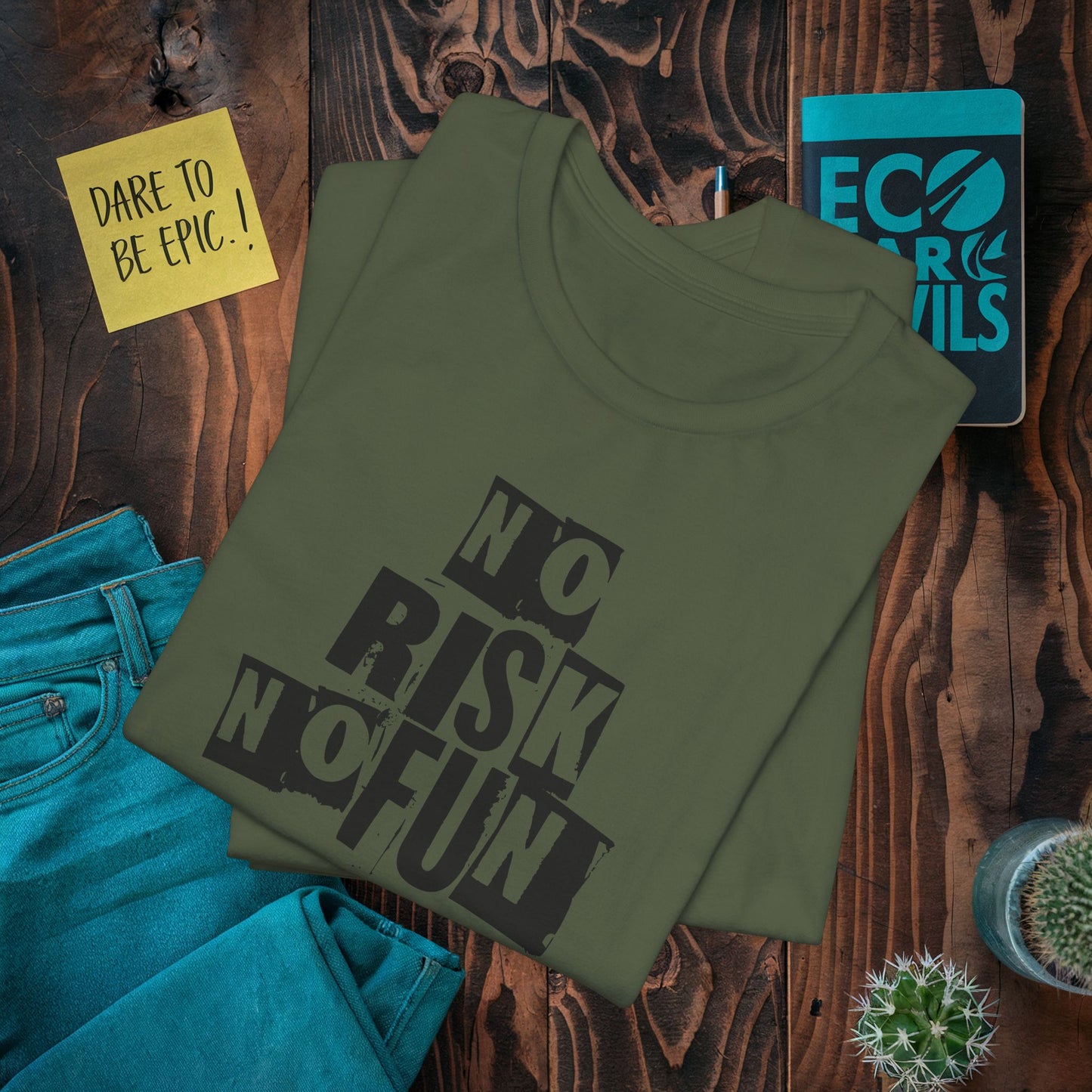 No Risk No Fun Motivational T-Shirt