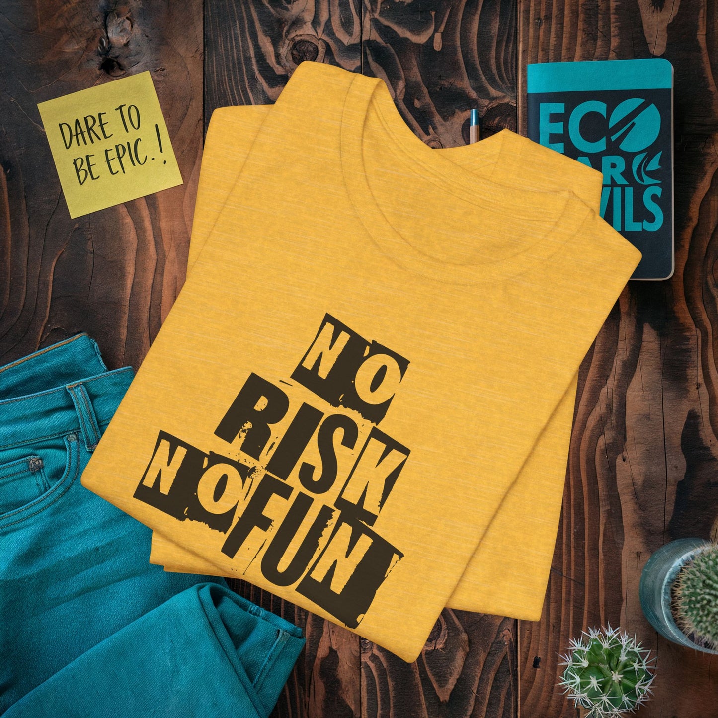 No Risk No Fun Motivational T-Shirt