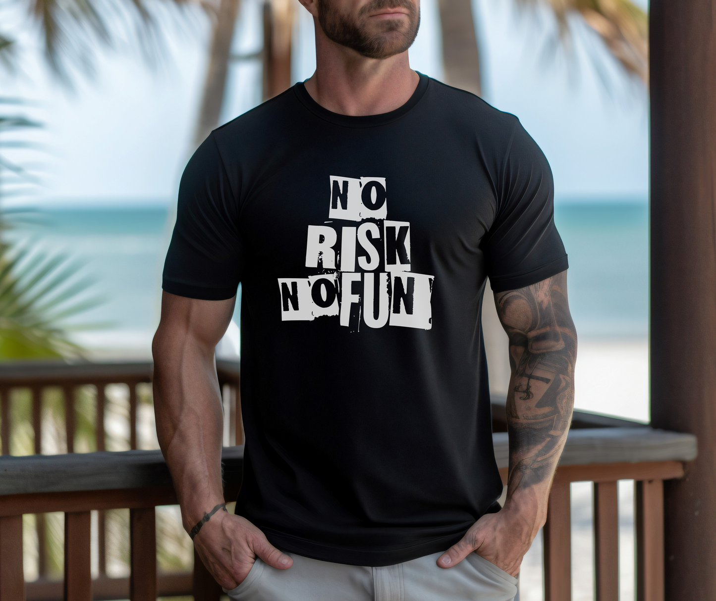 No Risk No Fun Motivational T-Shirt